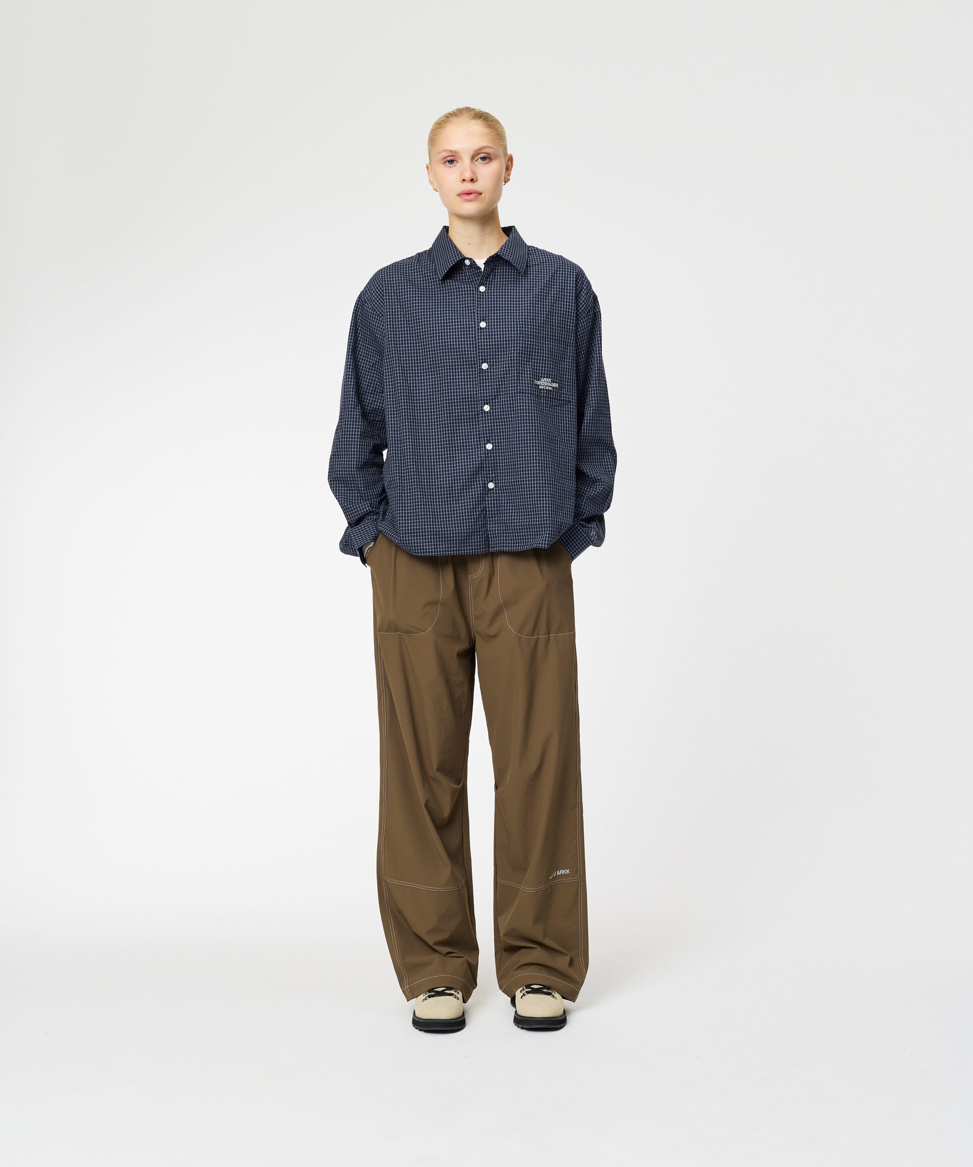 ARKK Apparel ARKK Checkered Shirt | Navy Shirt