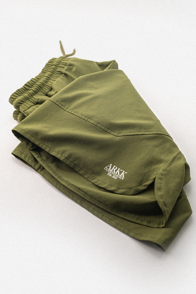 ARKK Apparel ARKK Essential Tech Shorts | Olive Drab White Shorts