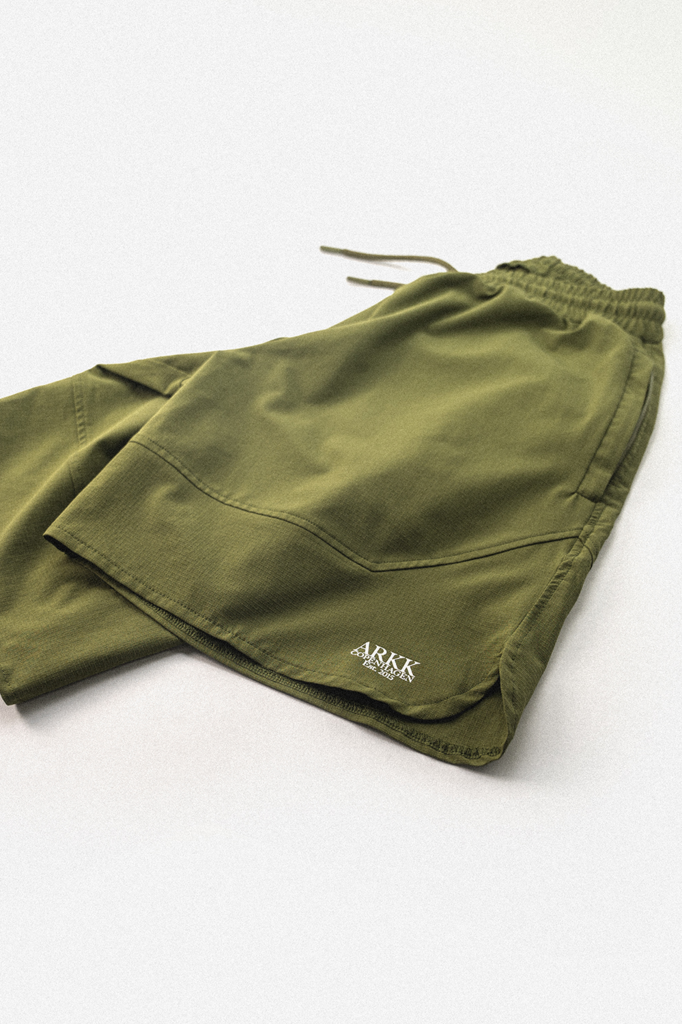 ARKK Apparel ARKK Essential Tech Shorts | Olive Drab White Shorts