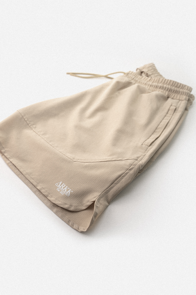 ARKK Apparel ARKK Essential Tech Shorts | Oyster Gray White Shorts