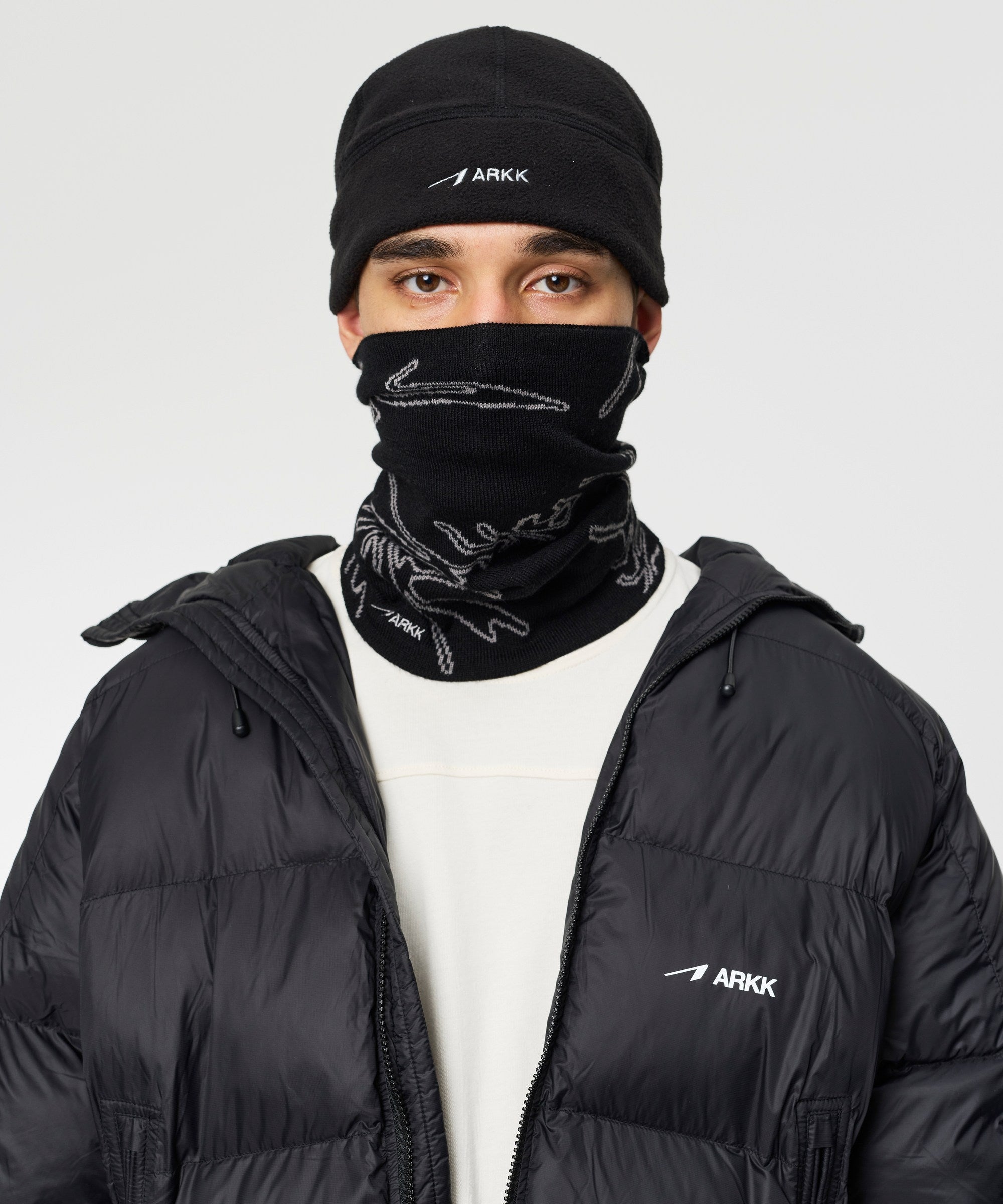 ARKK Accessories ARKK Liquid Neck Tube | Black Grey Scarf