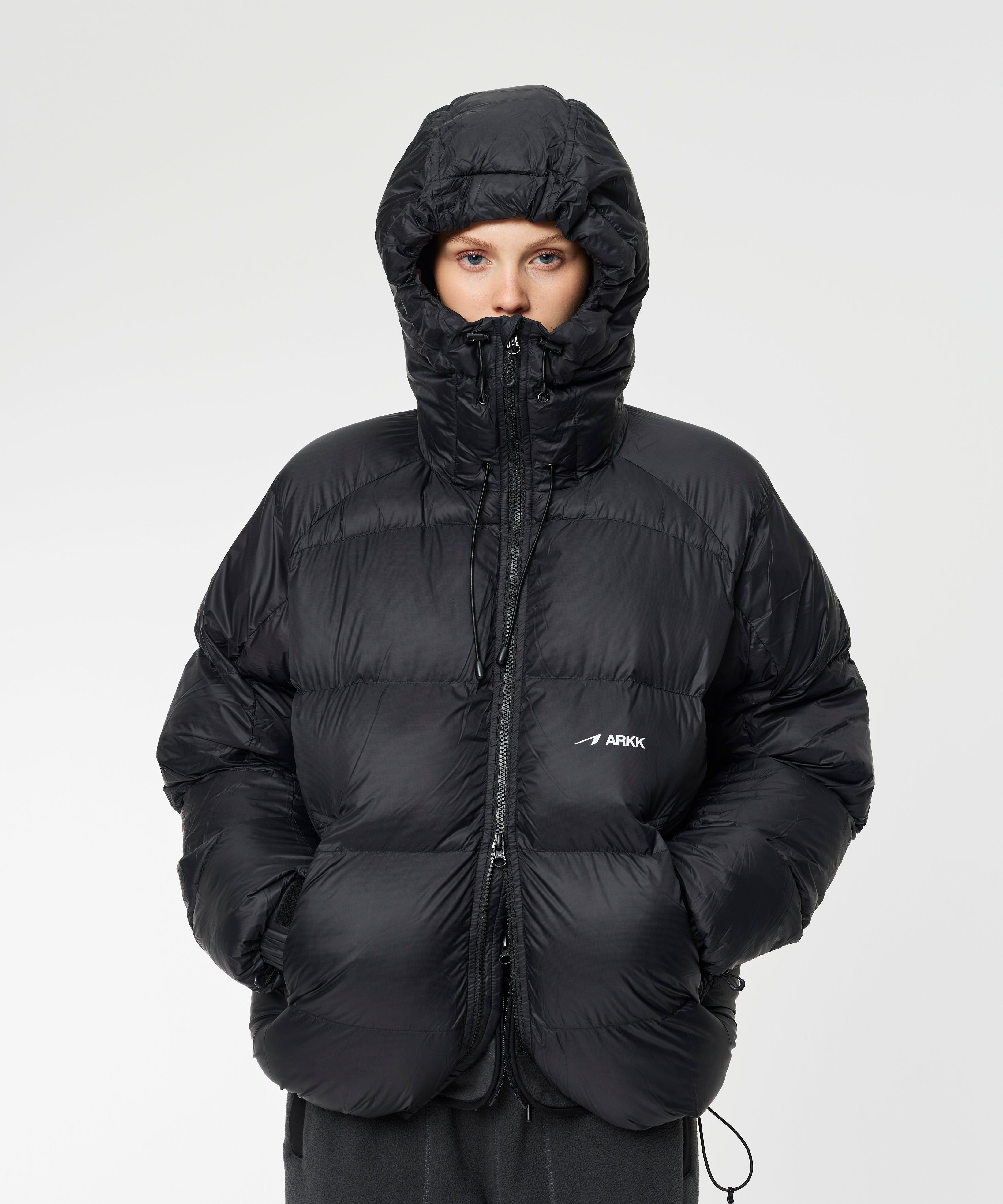 ARKK Apparel ARKK Logo Puffer | Faded Black Jacket