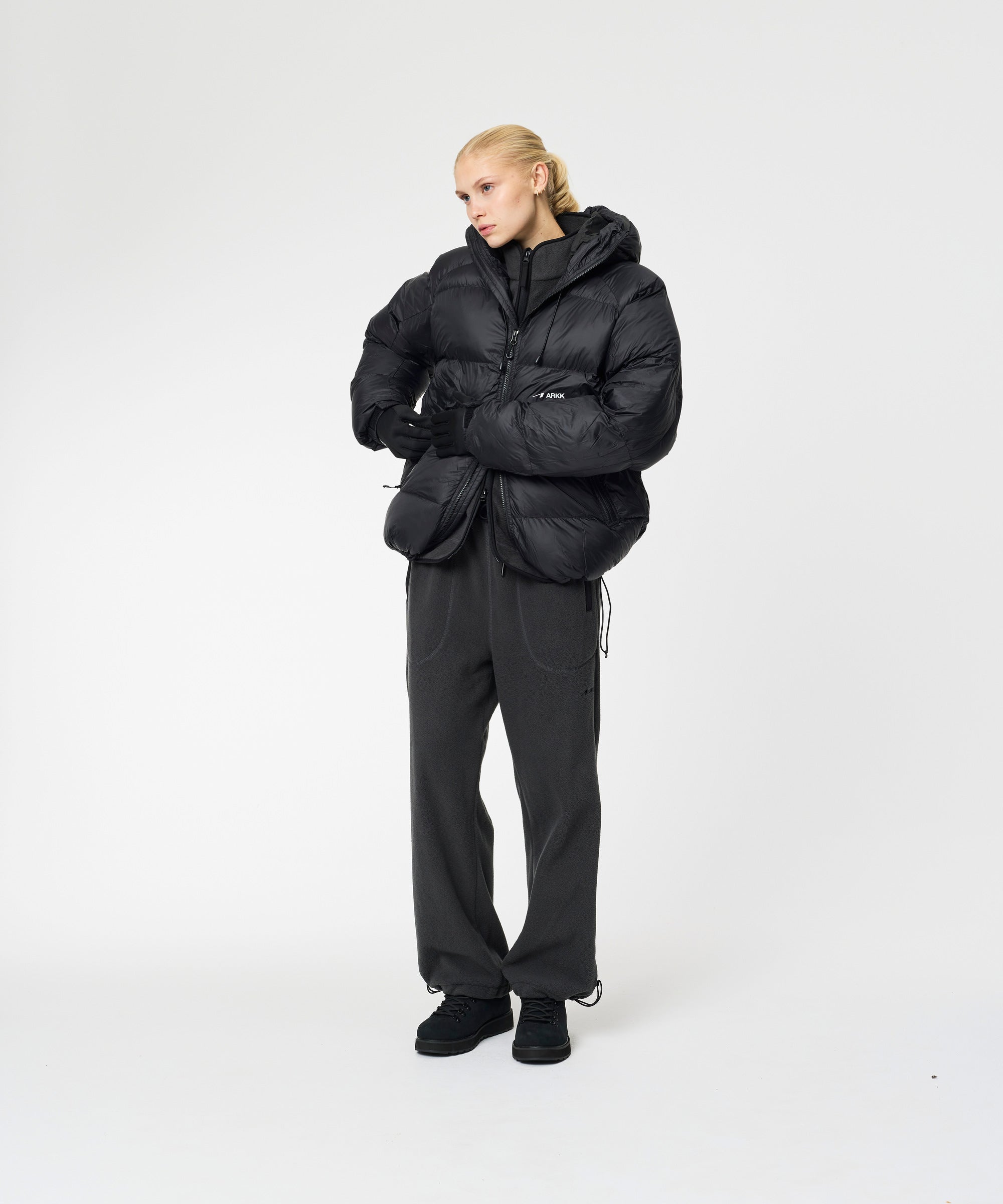 ARKK Apparel ARKK Logo Puffer | Faded Black Jacket