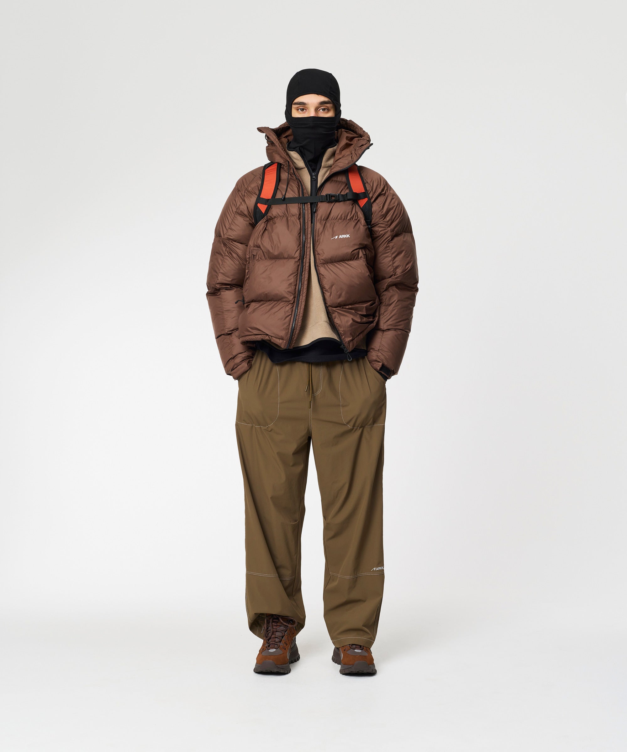 ARKK Apparel ARKK Logo Puffer Jacket | Brown Jacket
