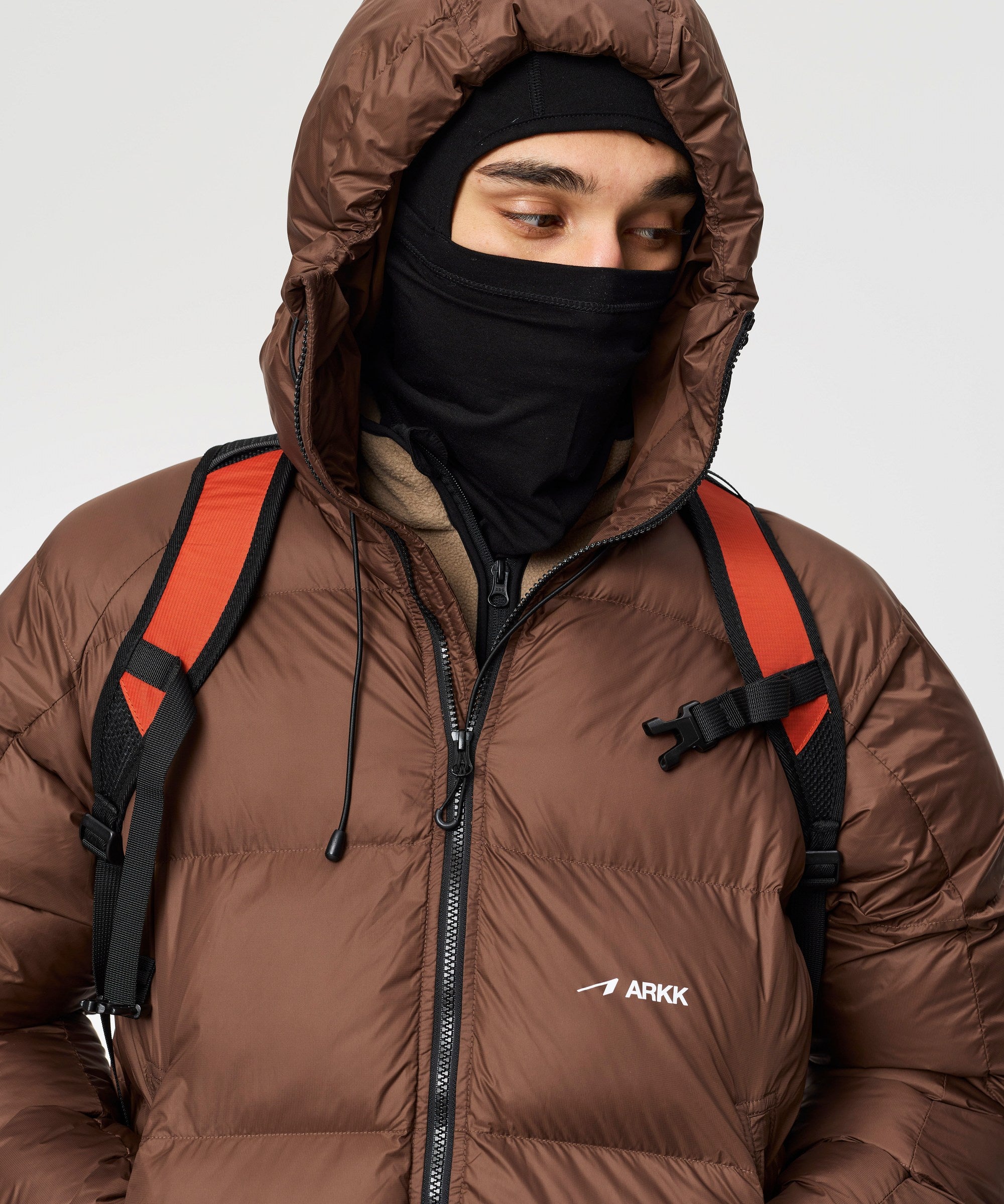 ARKK Apparel ARKK Logo Puffer Jacket | Brown Jacket