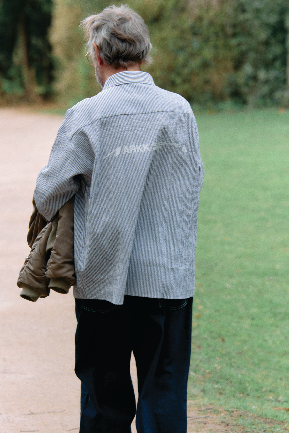 ARKK Apparel ARKK Logo Seersucker Shirt | Grey Shirt