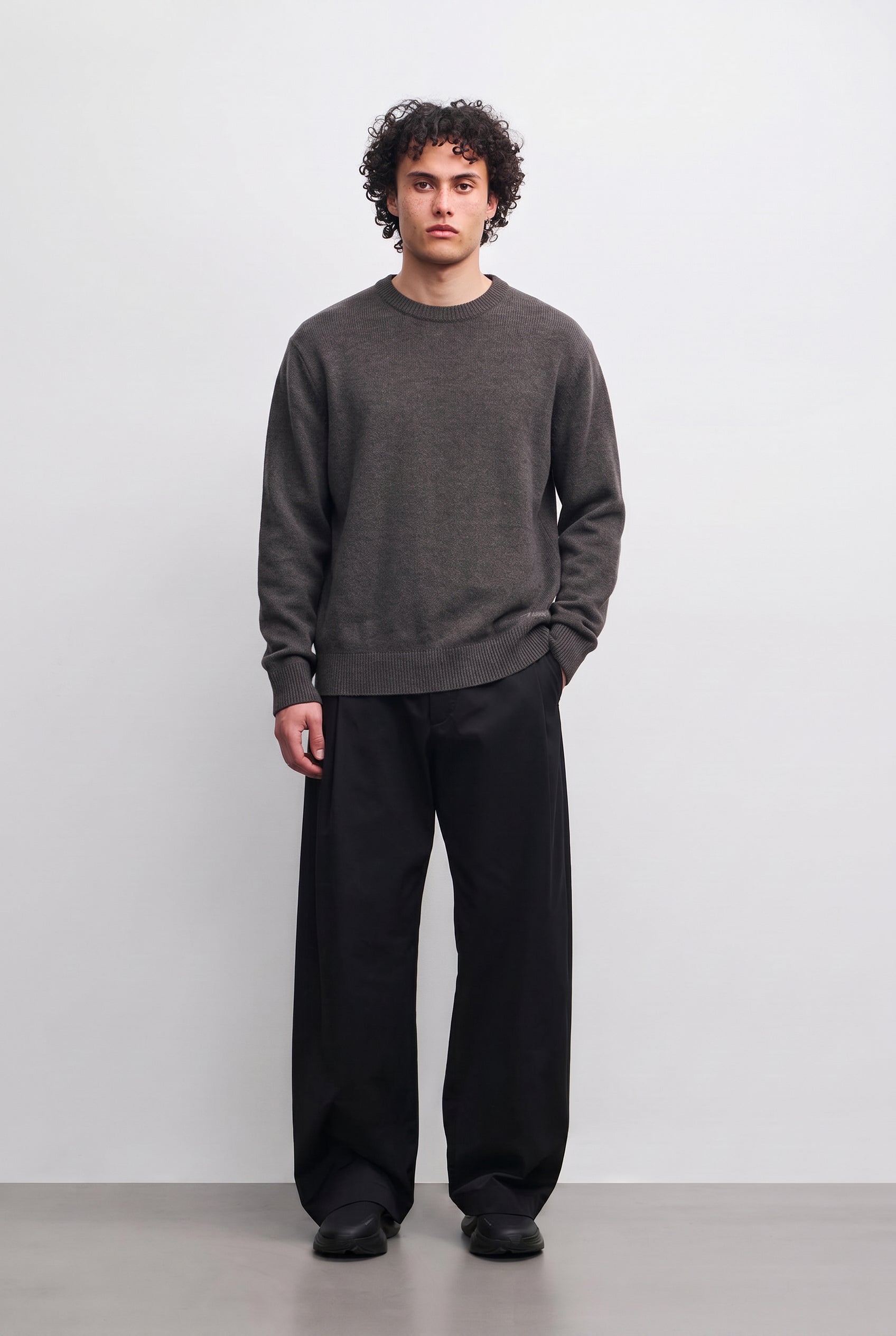 ARKK Apparel ARKK Logo Sweater | Faded Black Knit Crew