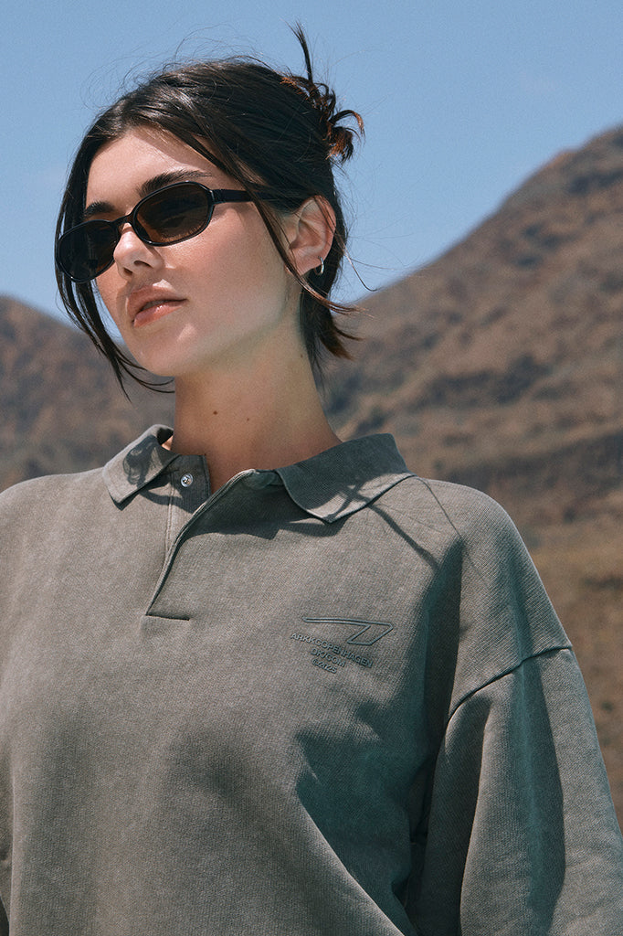 ARKK Apparel ARKK Long Sleeve Polo 1.0 | Olive Sweatshirt