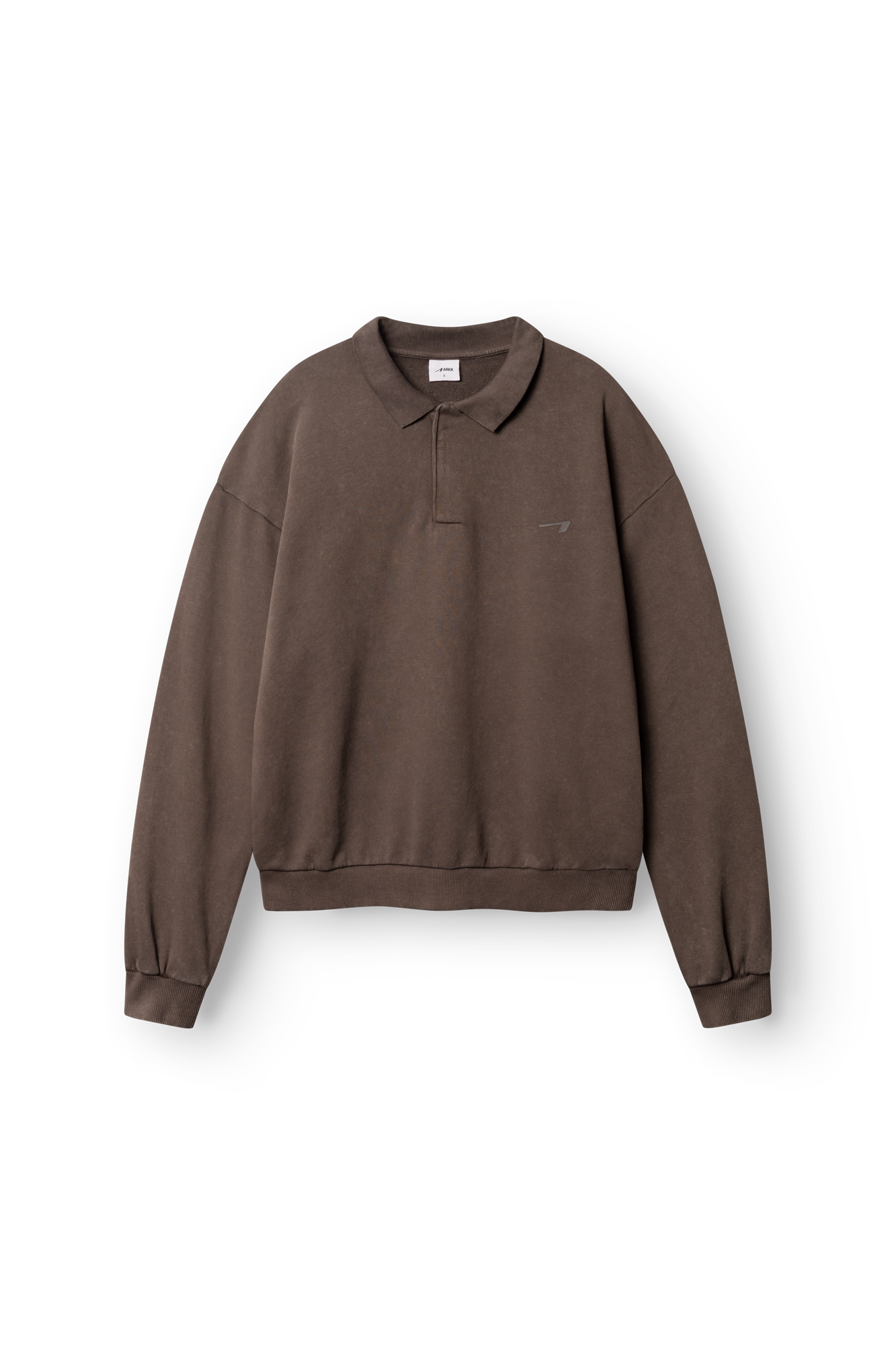 ARKK Apparel ARKK Long Sleeve Polo 2.0 | Faded Brown Sweatshirt