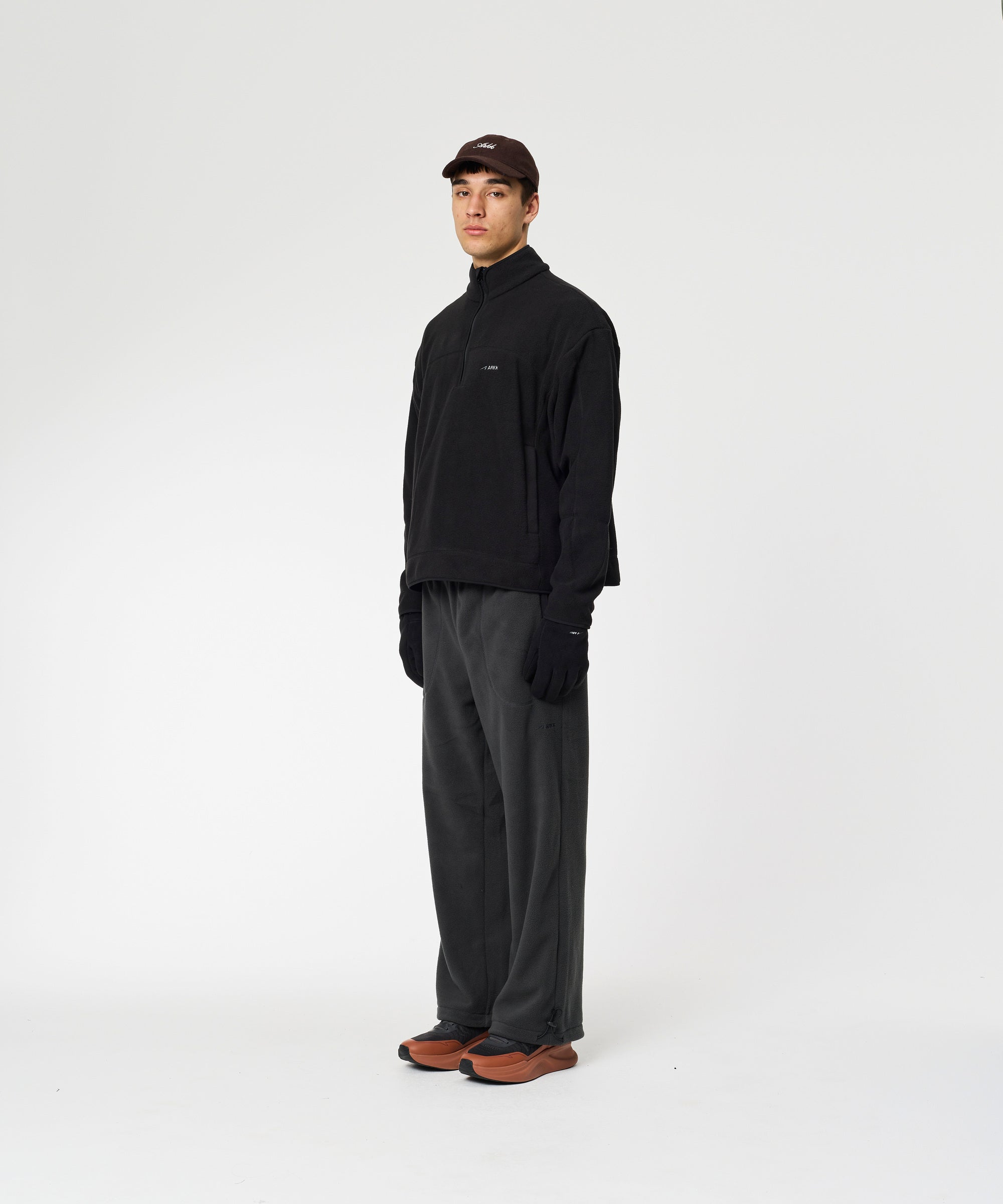ARKK Apparel Elda Fleece Quarter Zip | Black Jacket