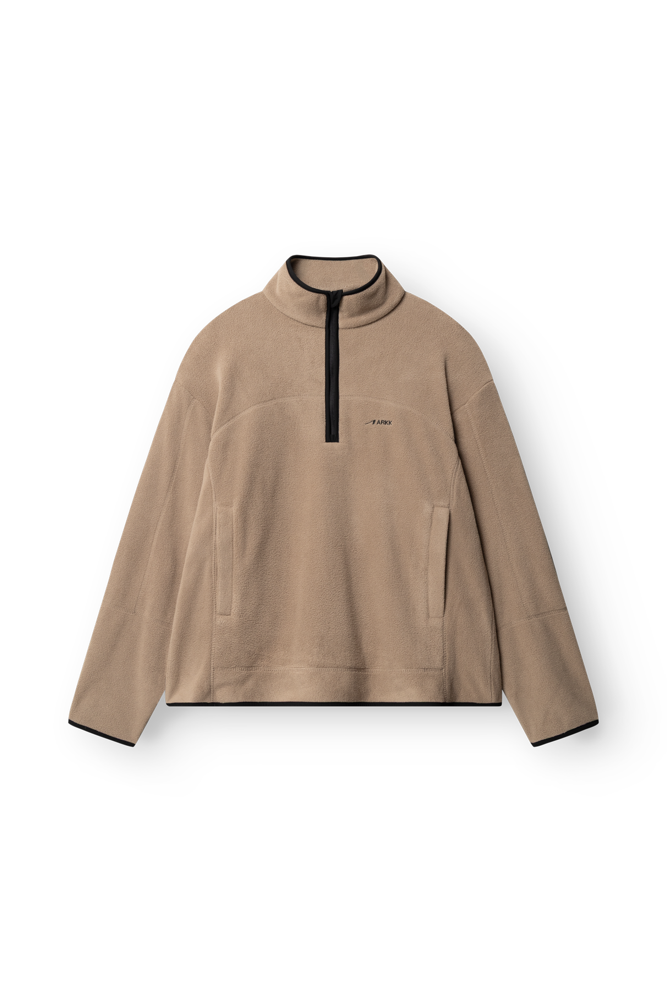 ARKK Apparel Elda Fleece Quarter Zip | Taupe Jacket