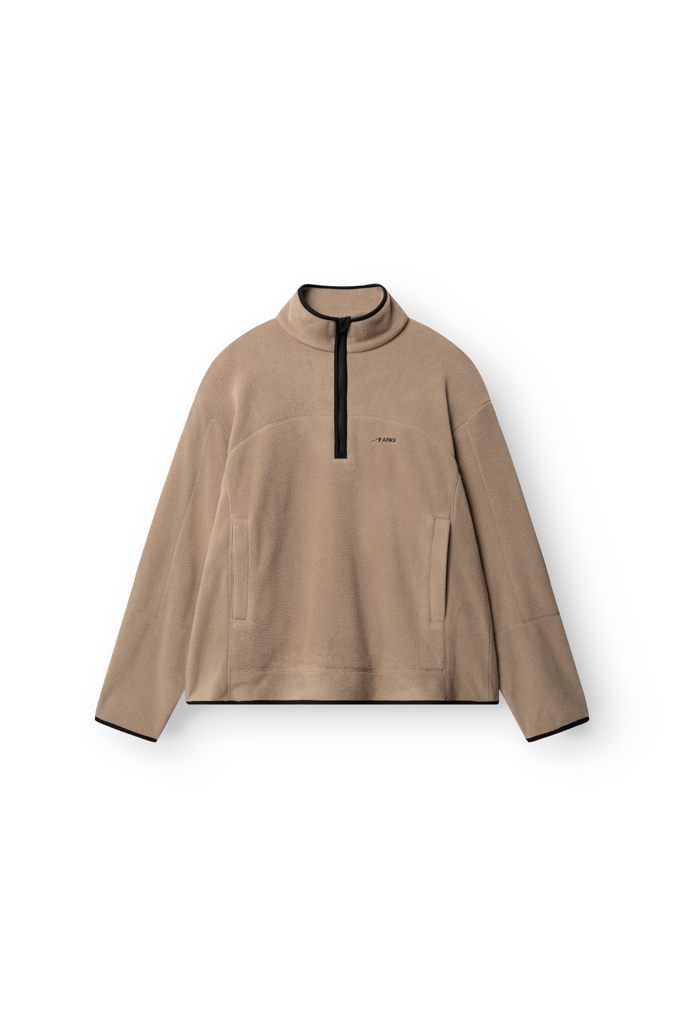 ARKK Apparel Elda Fleece Quarter Zip | Taupe Jacket