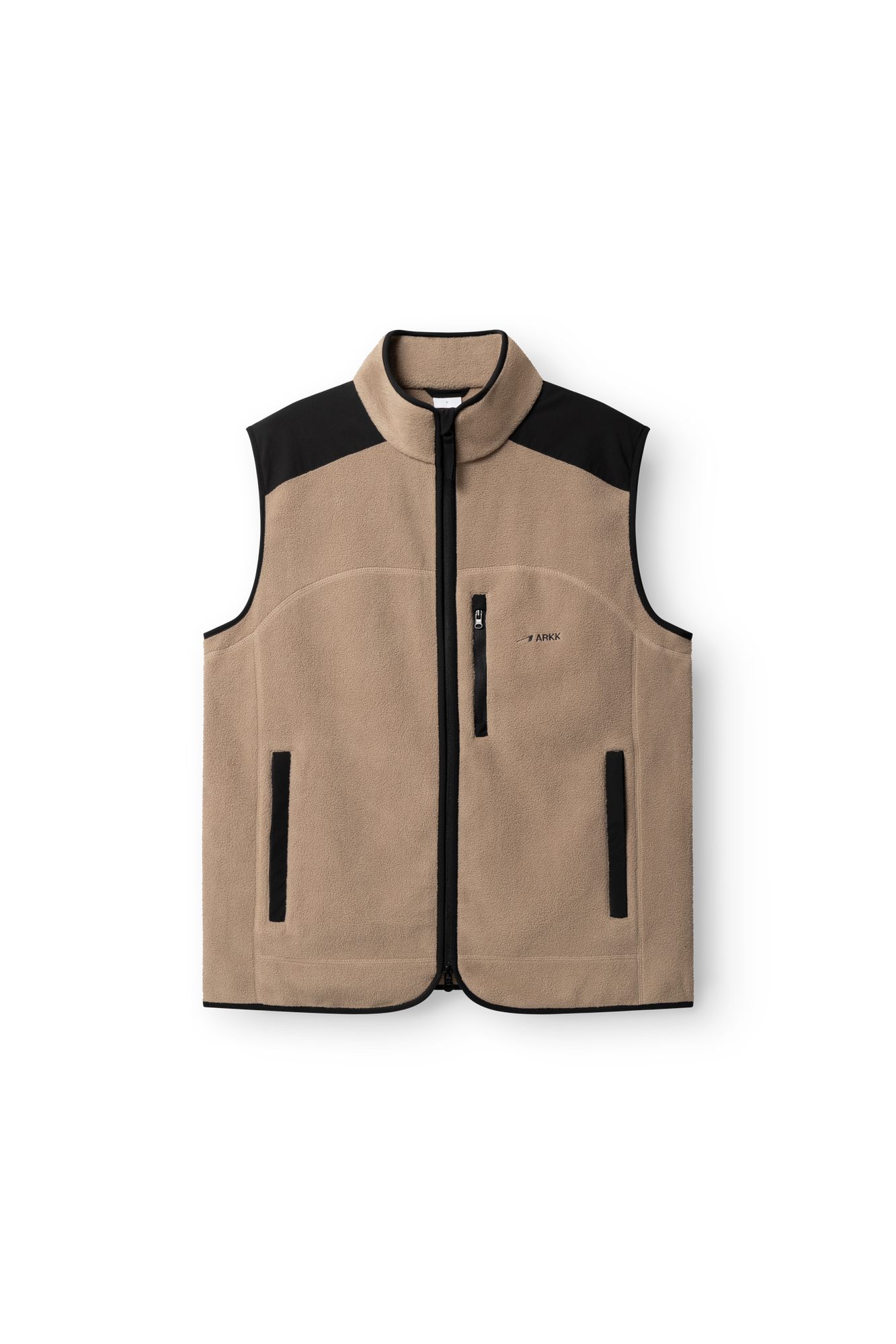 ARKK Apparel Elda Fleece Vest | Taupe Vest