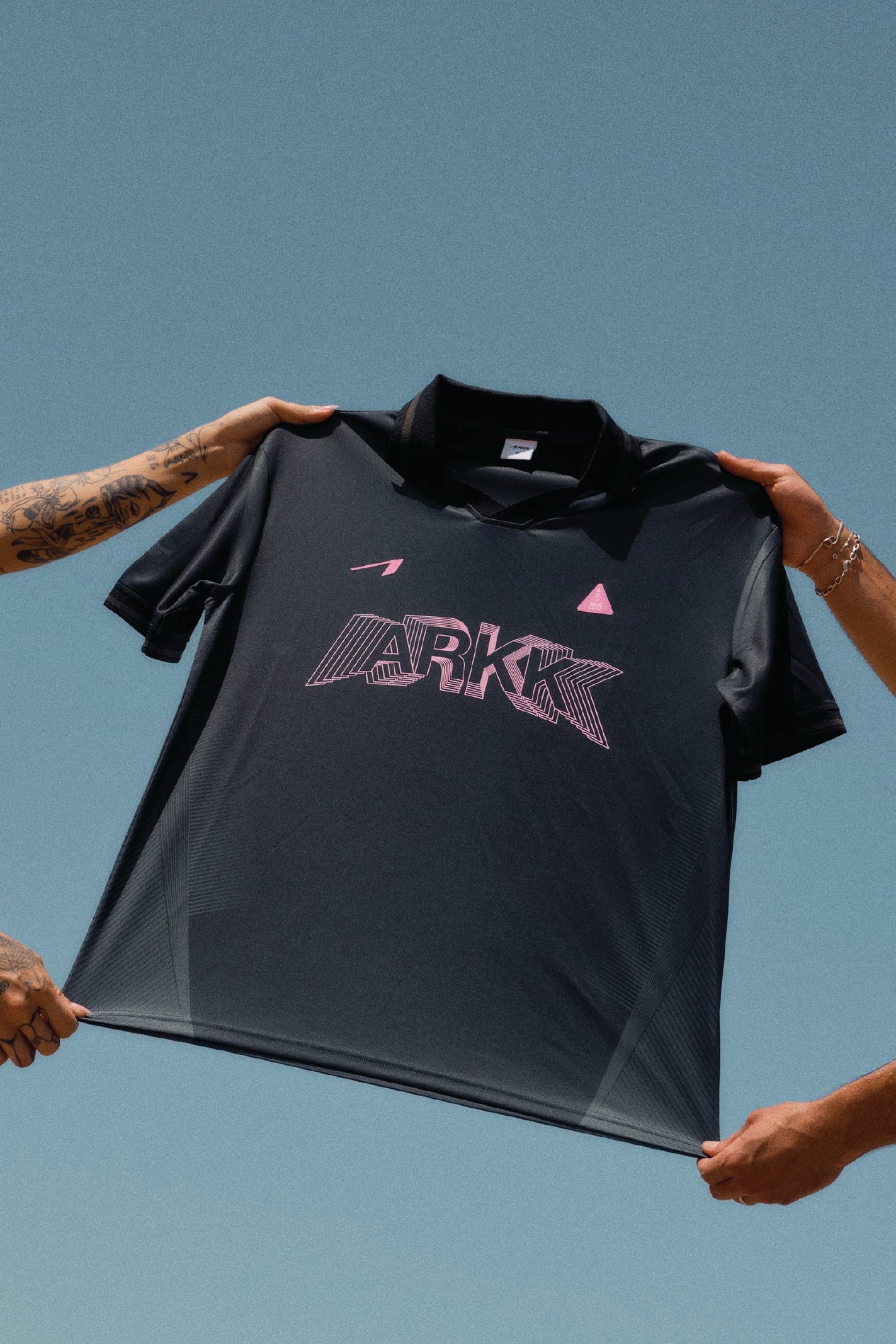 ARKK Apparel Football Shirt | Black Pink T-Shirt