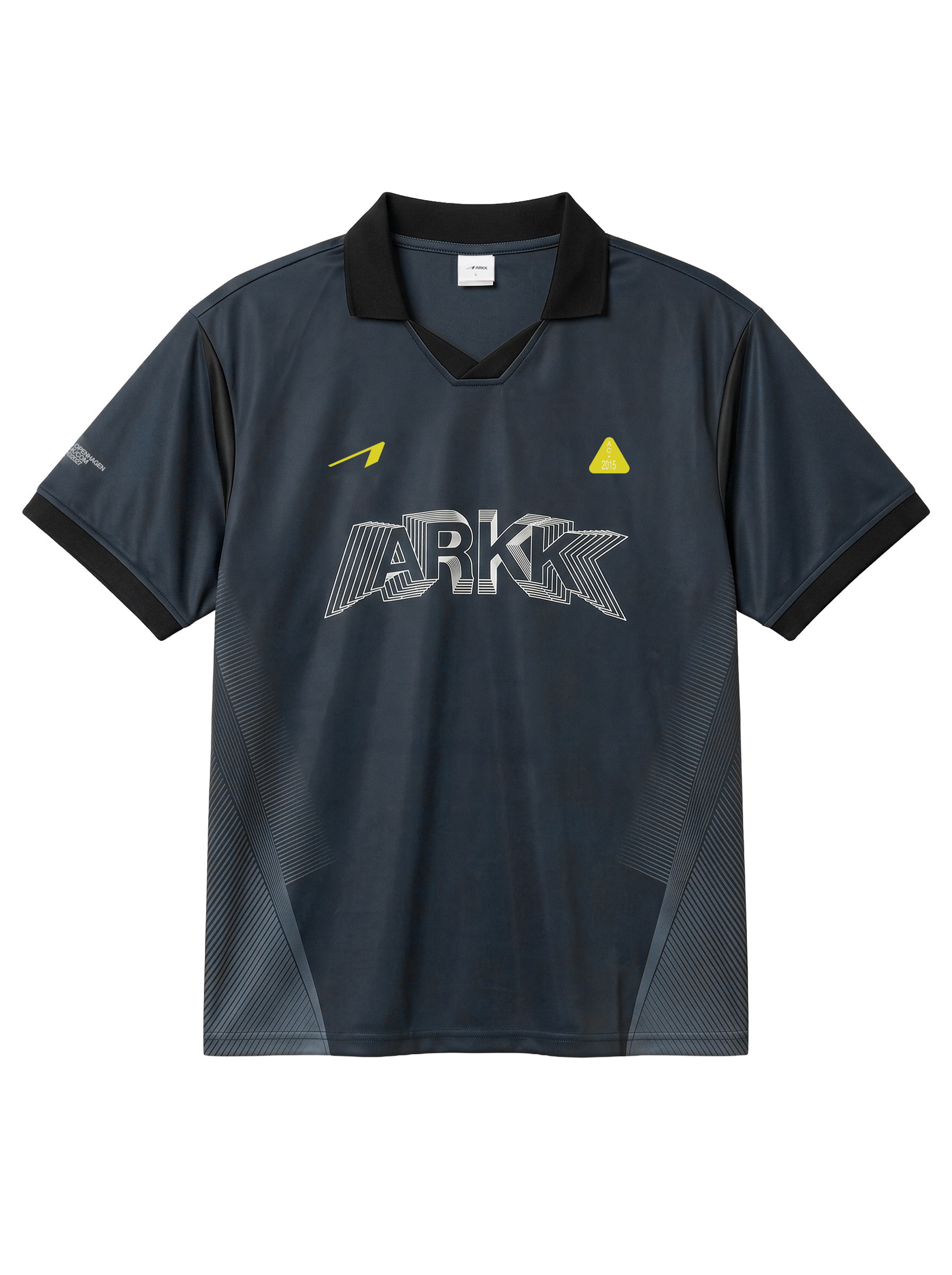 ARKK Apparel Football Shirt | Navy Black Yellow T-Shirt