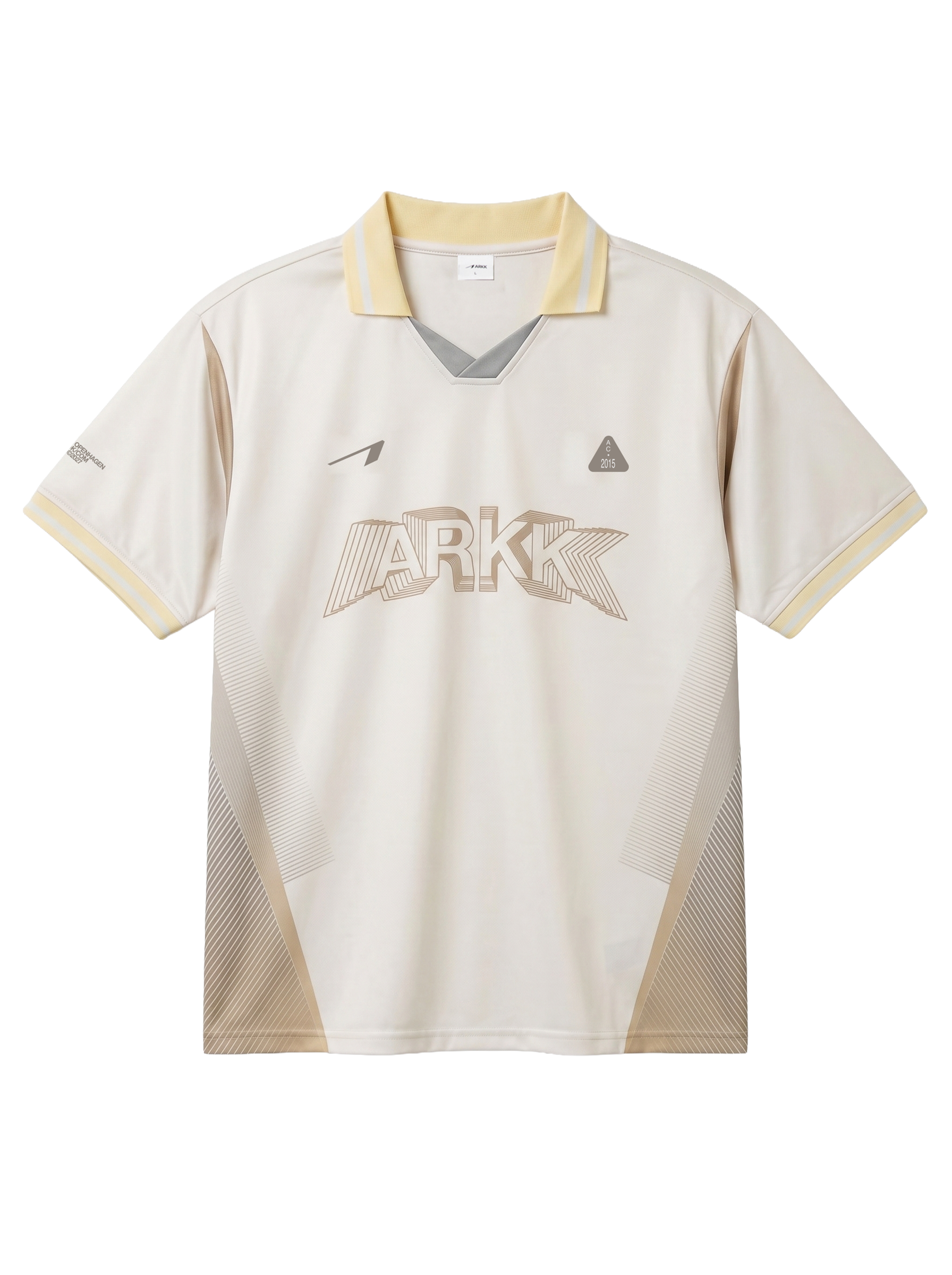 ARKK Apparel Football Shirt | White Beige Grey T-Shirt