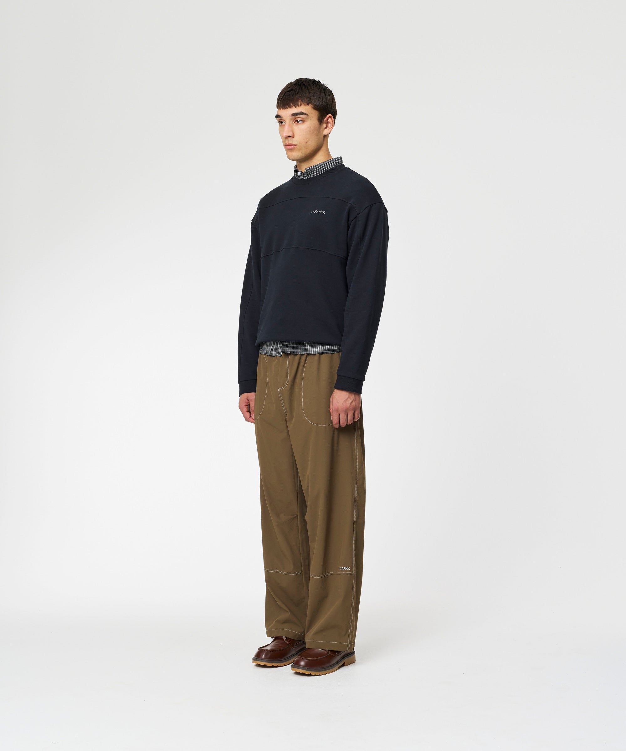 ARKK Apparel Panel Crew | Black Panel Crew