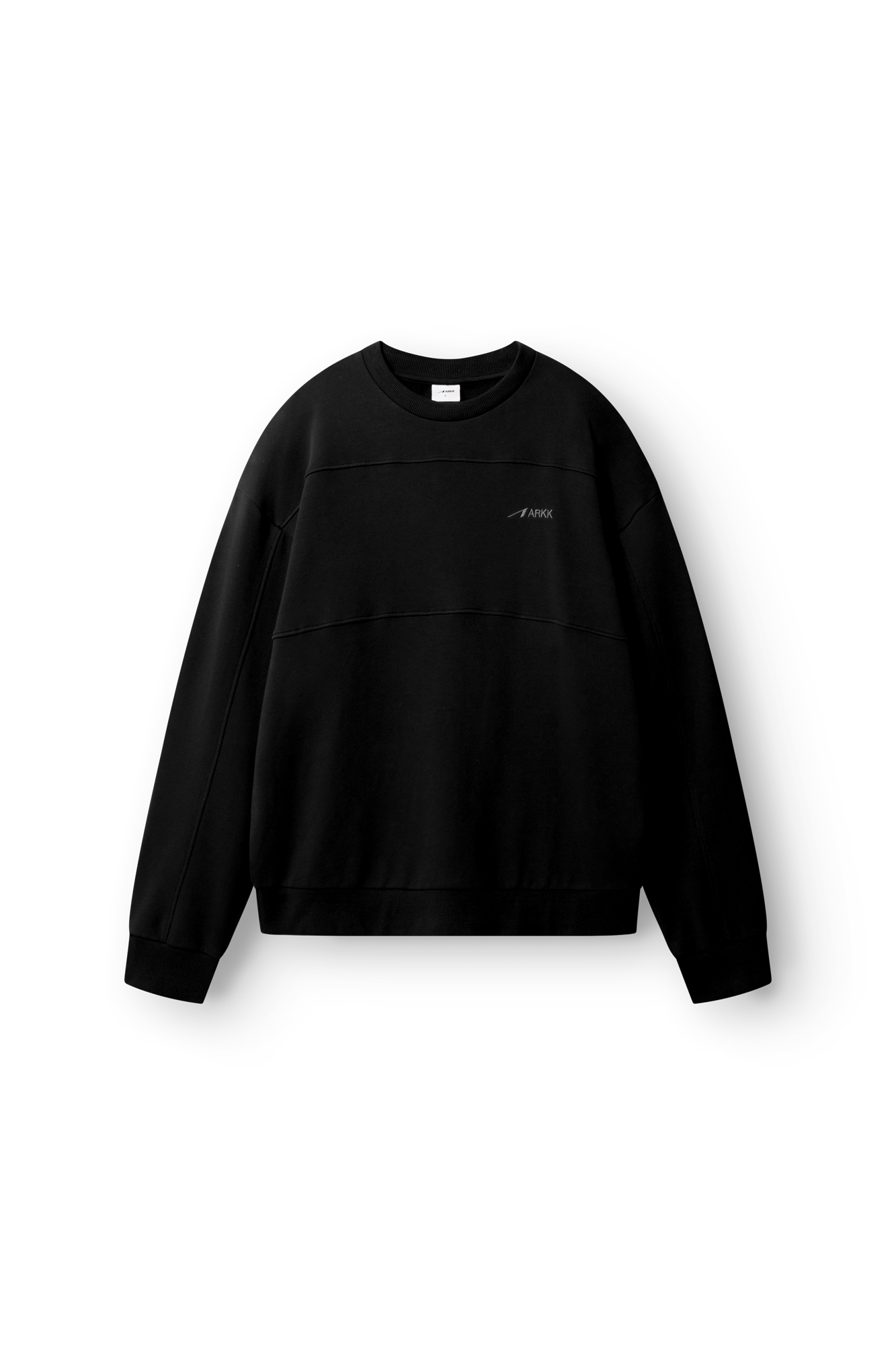 ARKK Apparel Panel Crew | Black Panel Crew