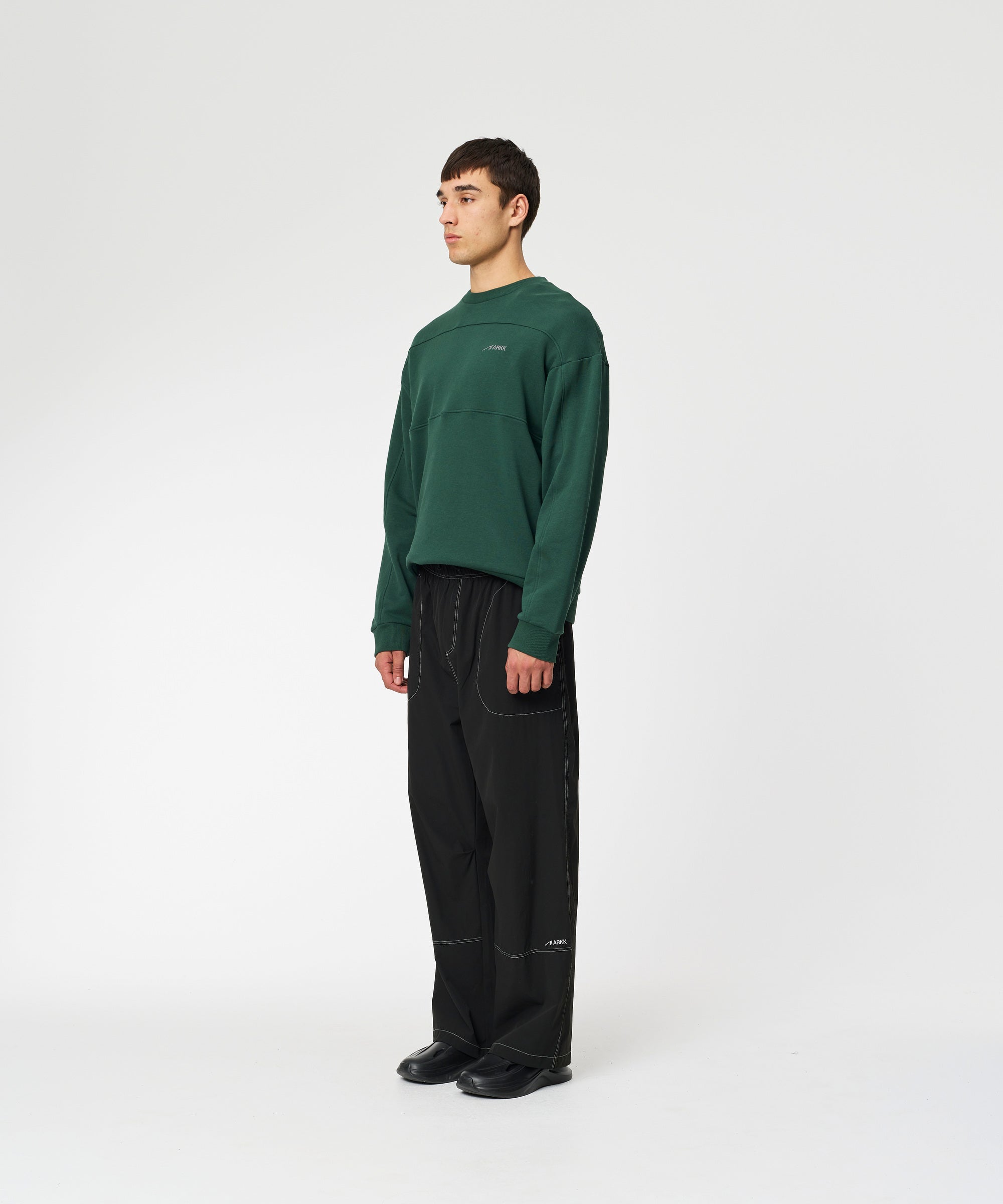 ARKK Apparel Panel Crew | Dark Green Panel Crew