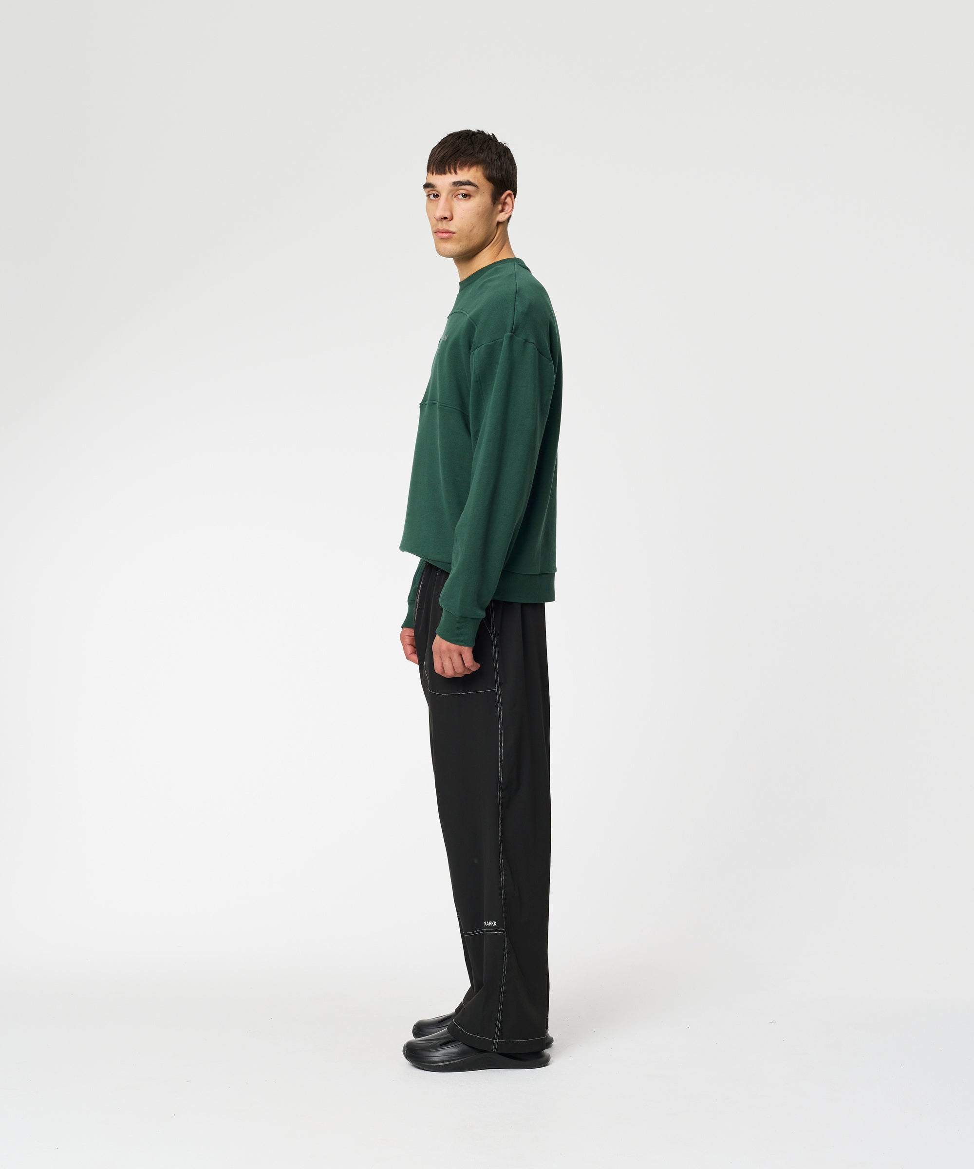 ARKK Apparel Panel Crew | Dark Green Panel Crew