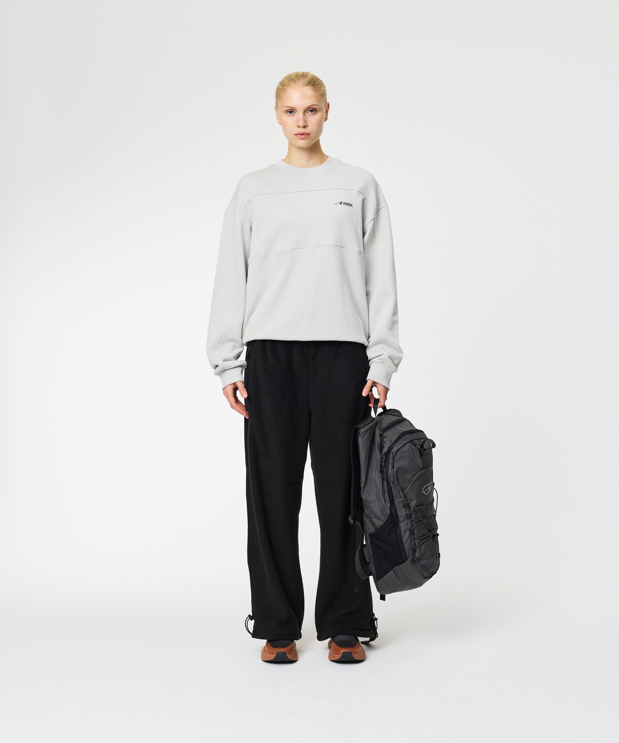 ARKK Apparel Panel Crew | Grey Panel Crew