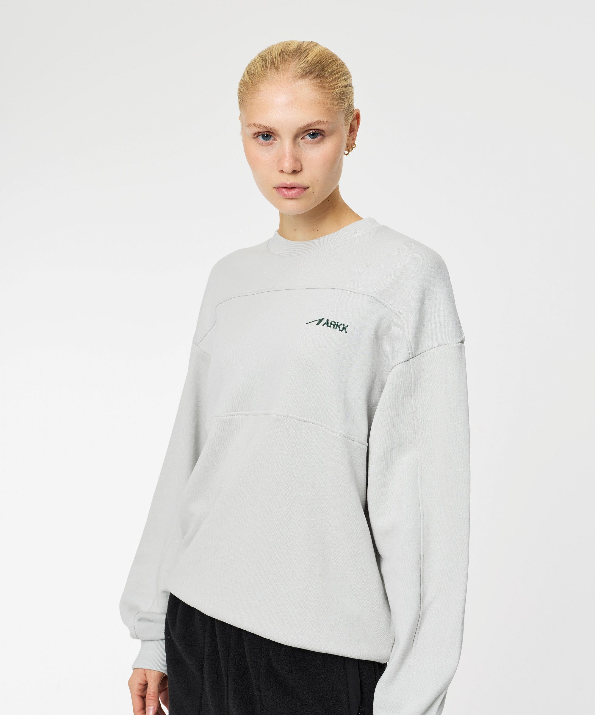 ARKK Apparel Panel Crew | Grey Panel Crew