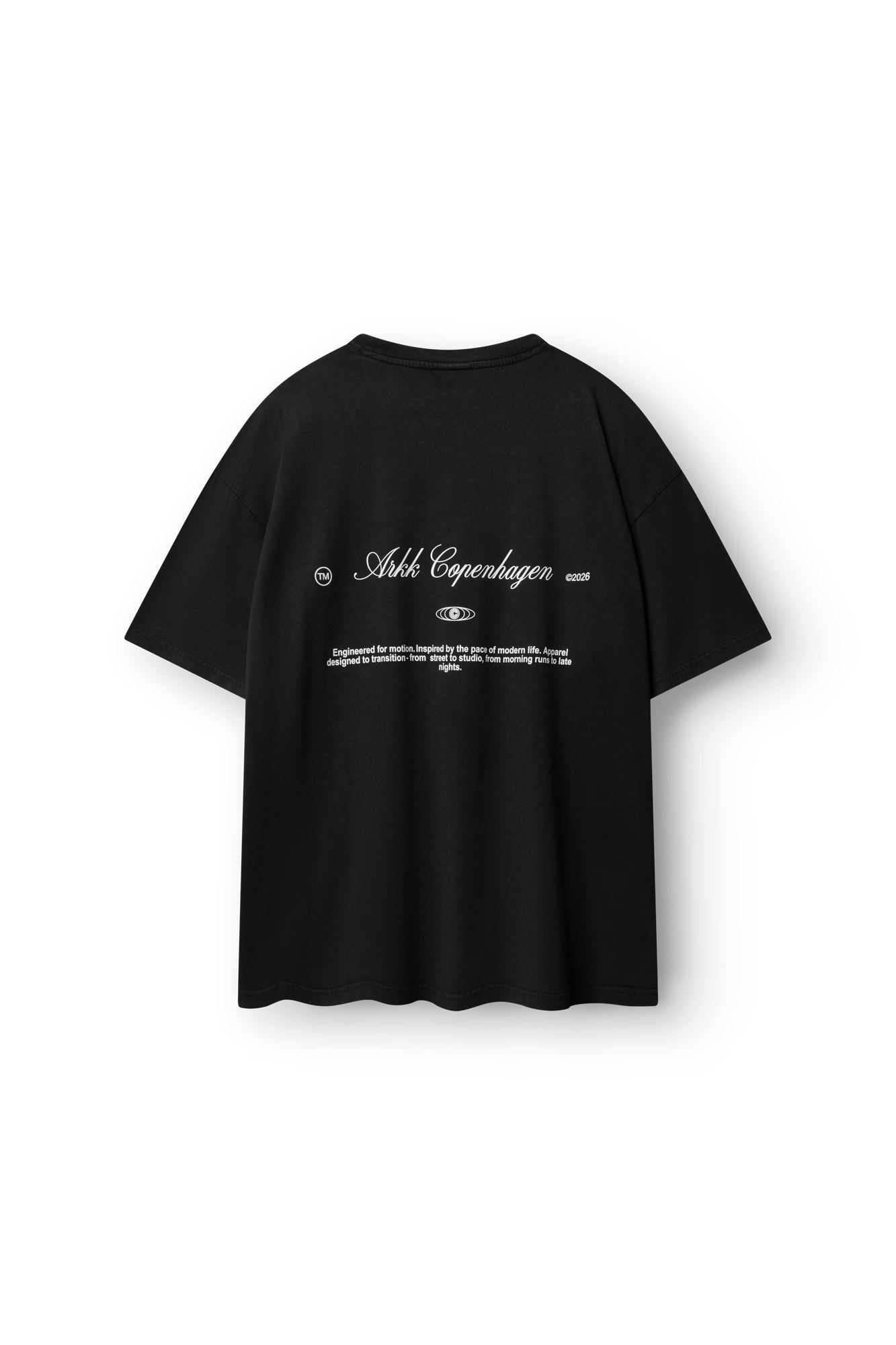 ARKK Apparel Sans Serif Boxy Tee | Black T-Shirt