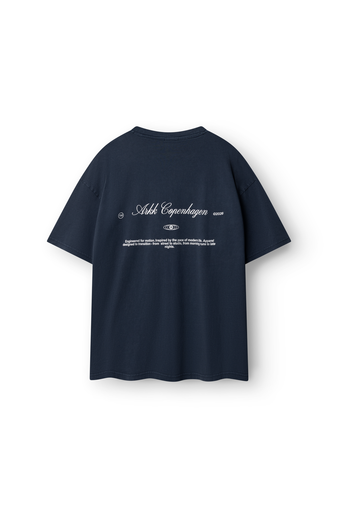 ARKK Apparel Sans Serif Boxy Tee | Navy T-Shirt