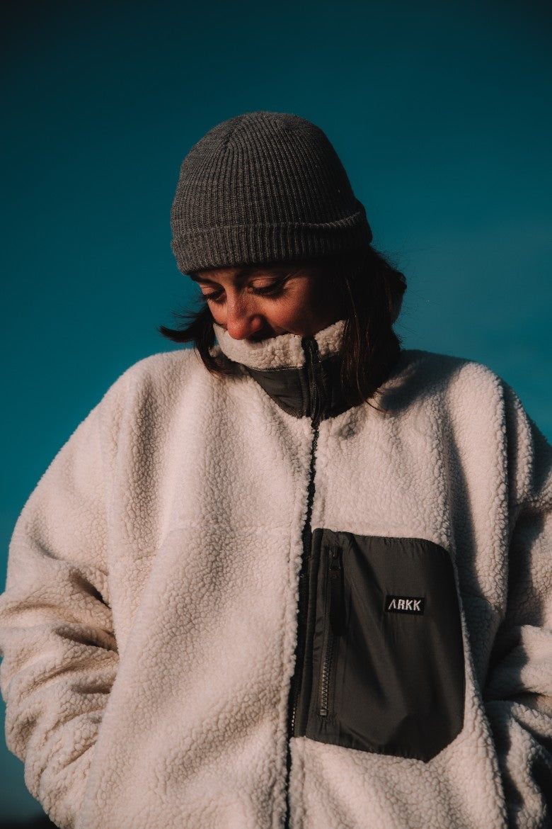 ARKK Apparel ARKK Box Logo Polar Jacket | Light Sand Dark Army Polar Jacket