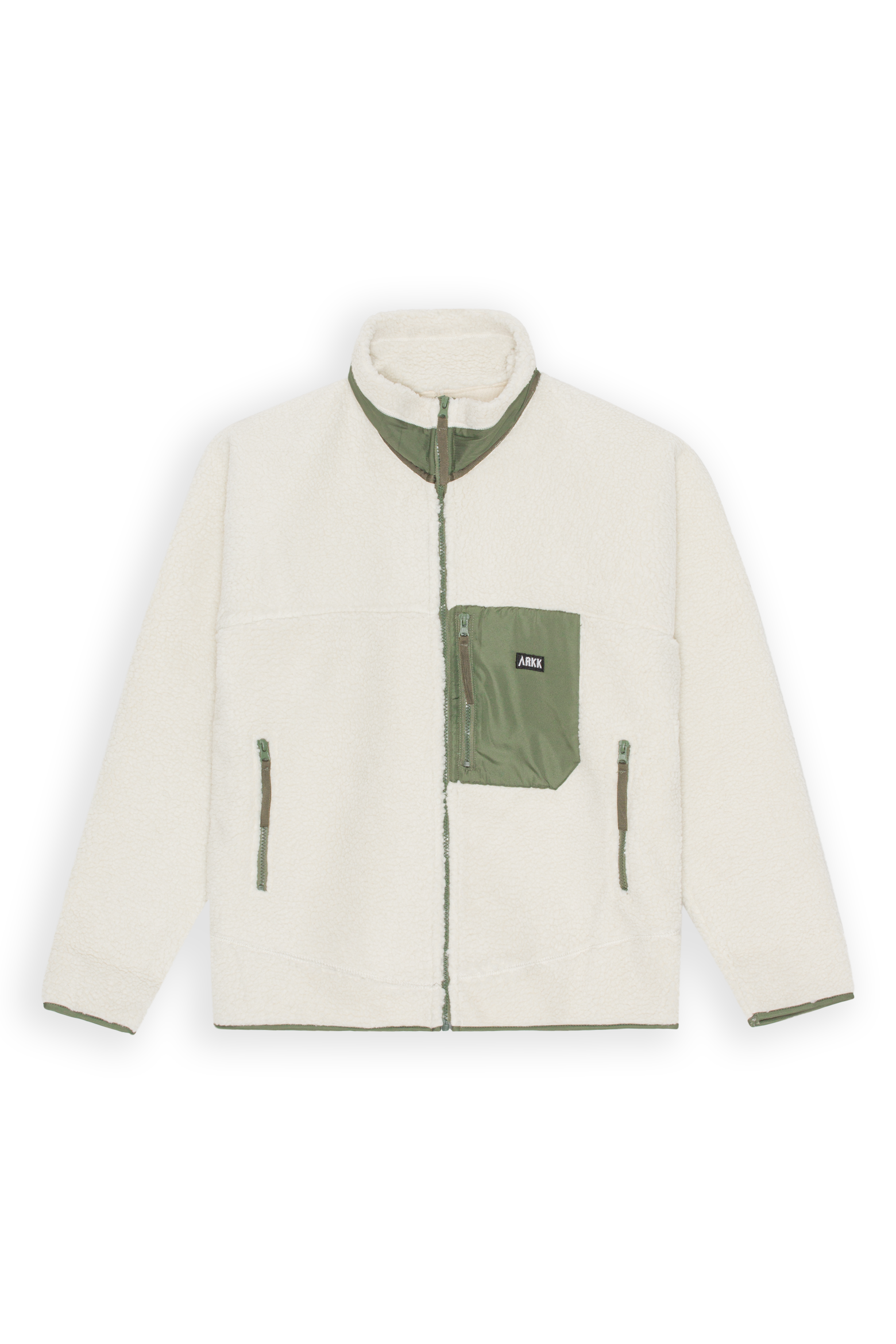 ARKK Apparel ARKK Box Logo Polar Jacket | Light Sand Dark Army Polar Jacket