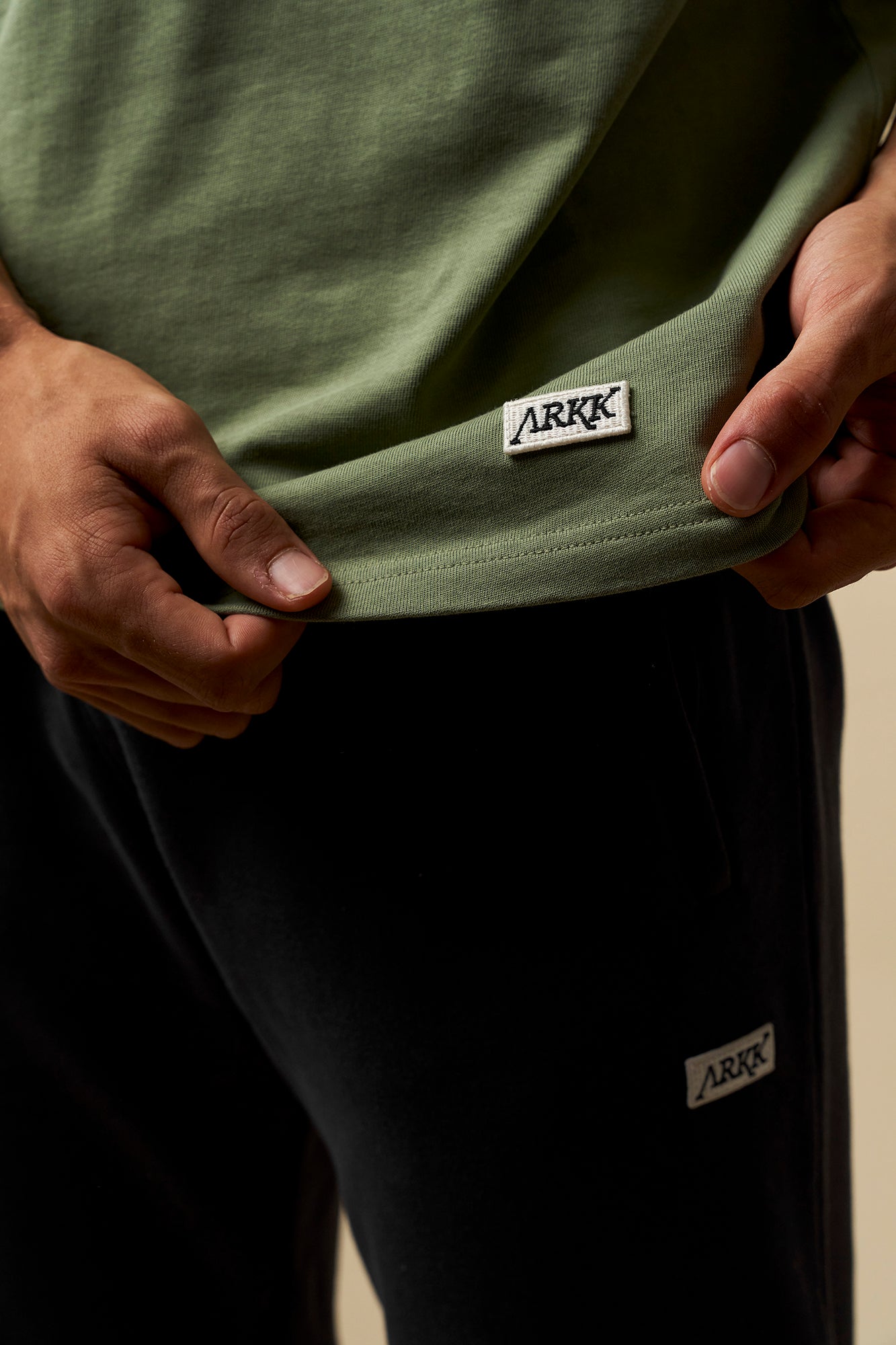 ARKK Apparel ARKK Box Logo Tee | Oil Green T-Shirt
