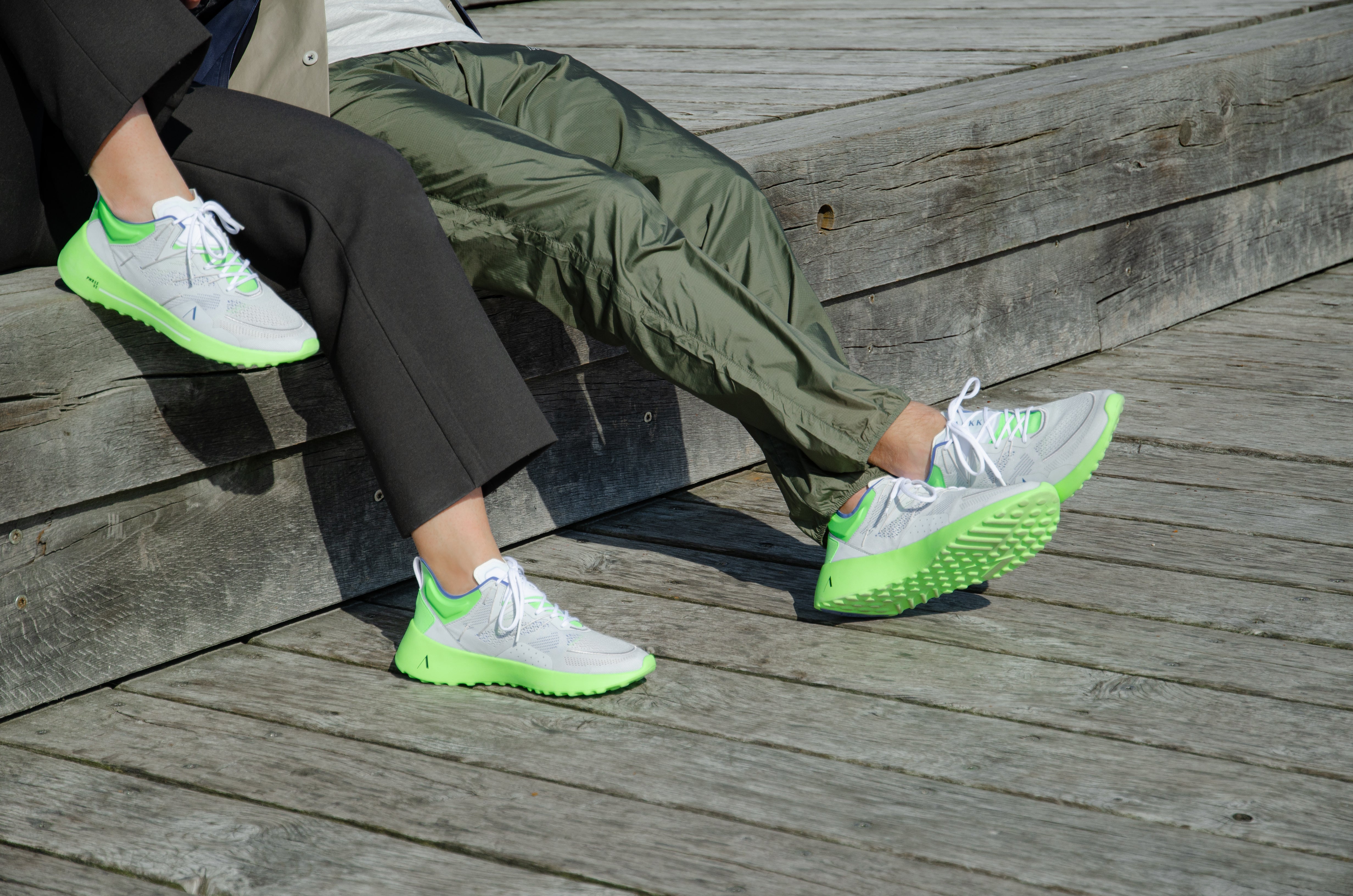 ARKK Collection Kabl CM PWR55 Ice Grey Vivid Green - Women Kabl