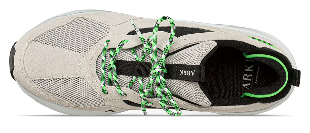 ARKK Collection Kanetyk Suede 2.0 W13 | Soft Grey Vivid Green | Men Kanetyk