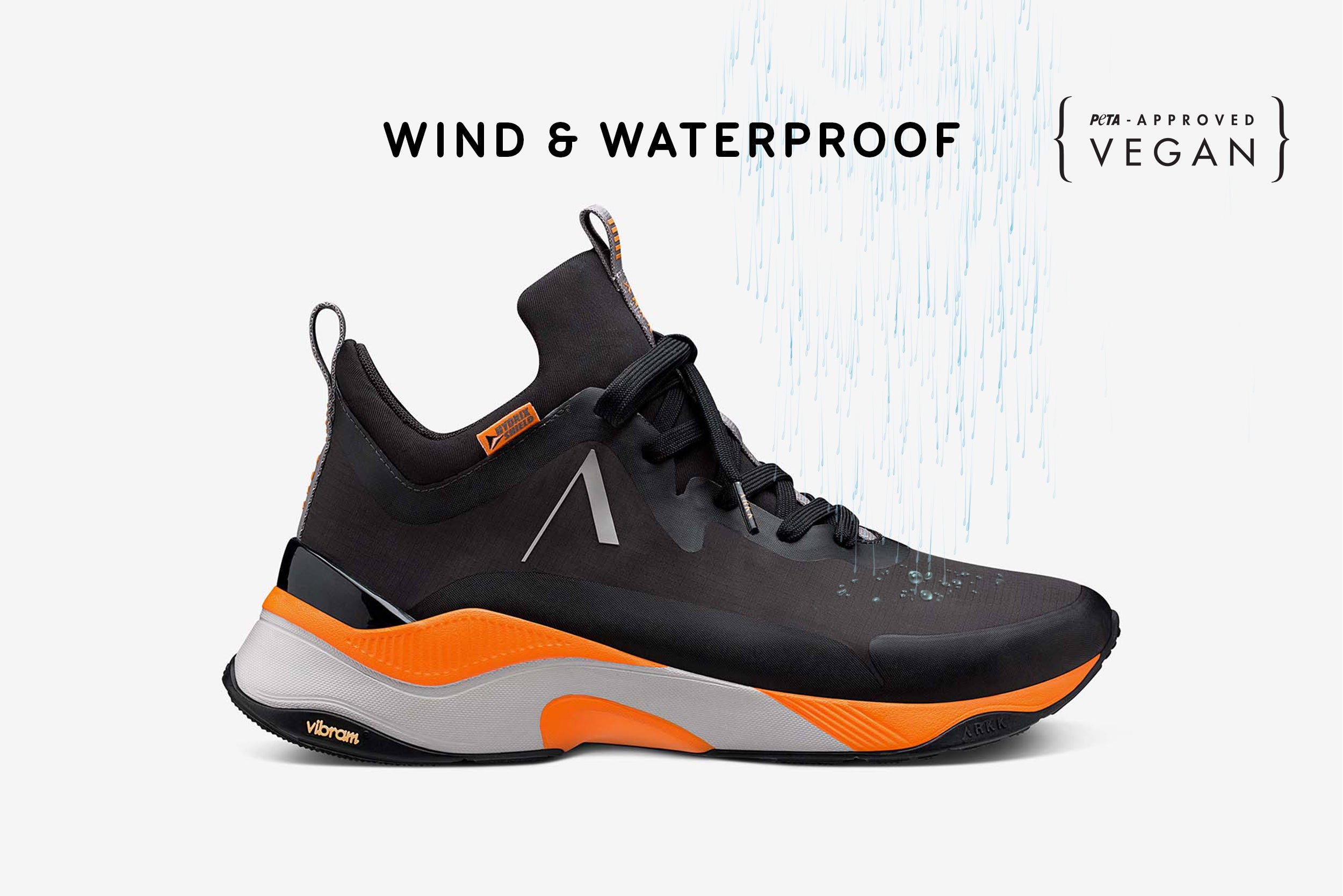 ARKK Collection Stormrydr Nylon HL VULKN Vibram | Black Orange Glory | Women Stormrydr
