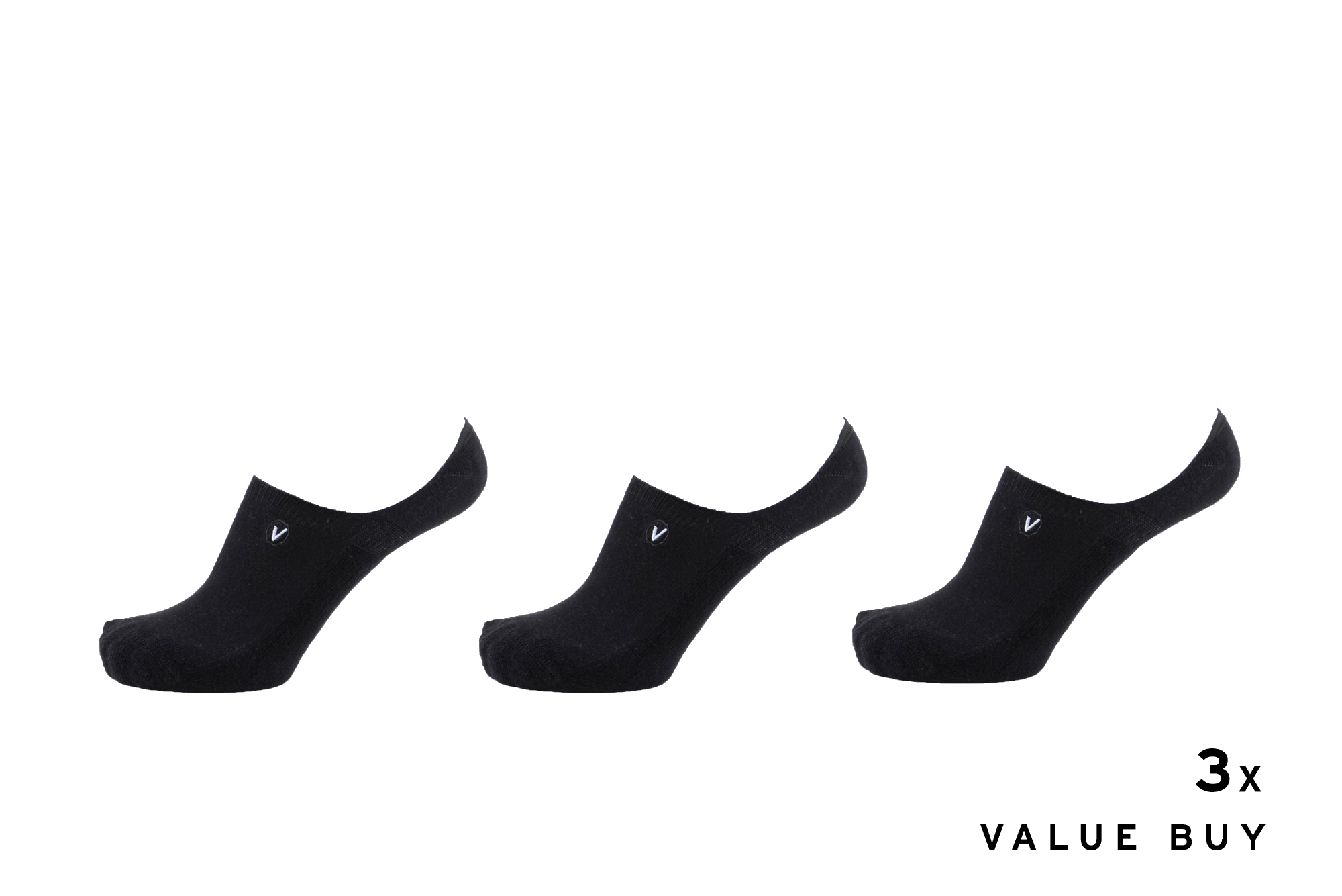 ARKK Accessories The No Show Sock Black - 3pack Socks